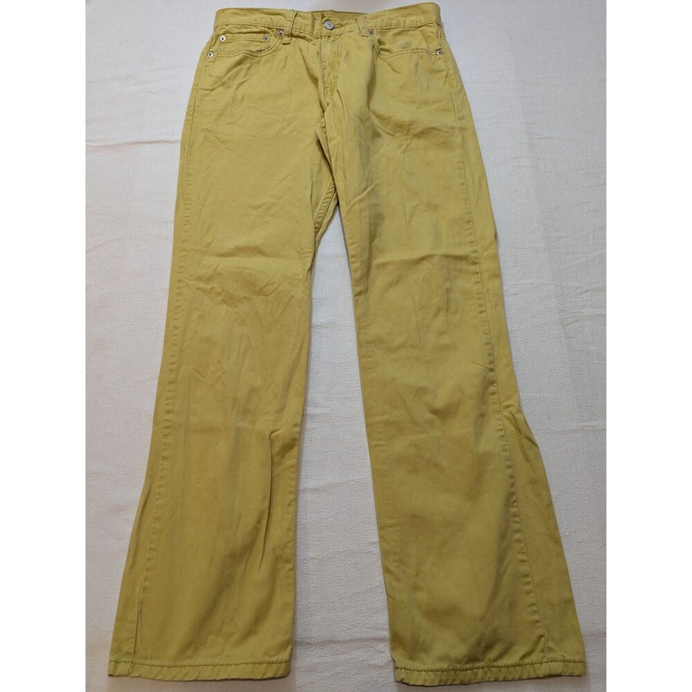 Levis 514 Straight Leg Jeans Mens 32x32, 33x32 Yellow Colored Denim Pants